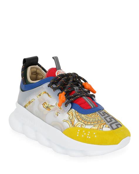 versace men embroidered sneakers|men's Versace sneakers for sale.